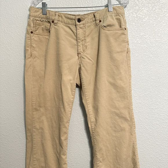 Polo Jeans Co. Ralph Lauren Womens Size 10 X 32 Beige Tan Corduroy Pants - Picture 2 of 15